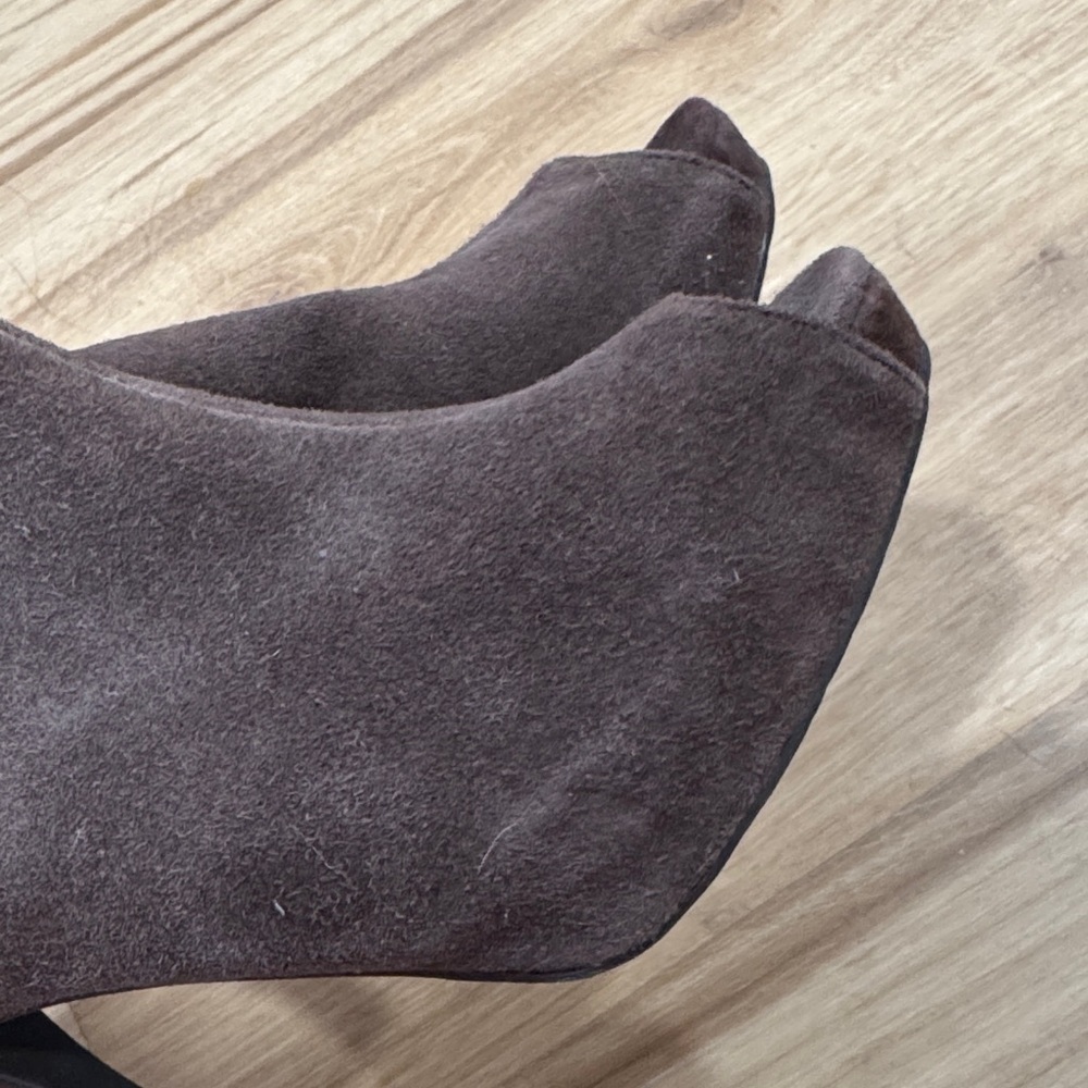 Rockport Brown Peep-Toe Platform Ankle Heeled Boots 6.5 - Picture 7 of 7